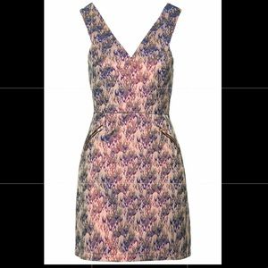 Flame Jacquard Shift Dress